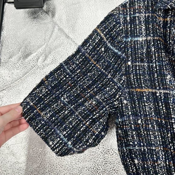 NWT Sandro Alizou Double-Breasted Bouclé-Tweed Mini Dress - Picture 4 of 9